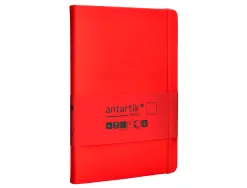 Carnet fermeture elastique antartik notes couverture rigide a5 papier uni ivoire 100 feuilles 80gr fsc coloris rouge