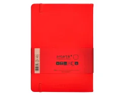 Carnet fermeture elastique antartik notes couverture rigide a5 papier uni ivoire 100 feuilles 80gr fsc coloris rouge