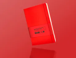 Carnet fermeture elastique antartik notes couverture rigide a5 papier uni ivoire 100 feuilles 80gr fsc coloris rouge