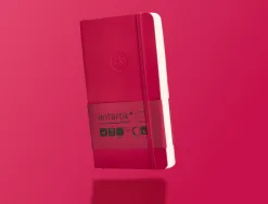 Carnet fermeture elastique antartik notes couverture souple a6 ligne 100 feuilles 80gr fsc coloris framboise