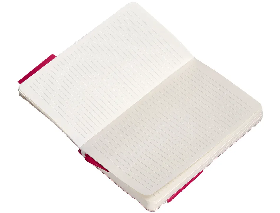 Carnet fermeture elastique antartik notes couverture souple a6 ligne 100 feuilles 80gr fsc coloris framboise