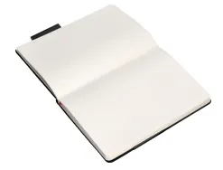 Carnet fermeture elastique rouge antartik notes couverture rigide a5 papier uni ivoire 100 feuilles 80gr fsc noir
