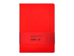 Carnet fermeture elastique antartik notes couverture rigide a4 ligne 100 feuilles 80gr fsc coloris rouge