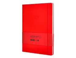 Carnet fermeture elastique antartik notes couverture rigide a4 ligne 100 feuilles 80gr fsc coloris rouge