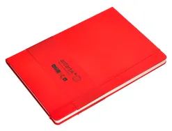 Carnet fermeture elastique antartik notes couverture rigide a4 ligne 100 feuilles 80gr fsc coloris rouge