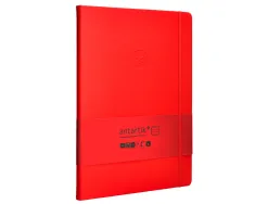 Carnet fermeture elastique antartik notes couverture rigide a4 ligne 100 feuilles 80gr fsc coloris rouge