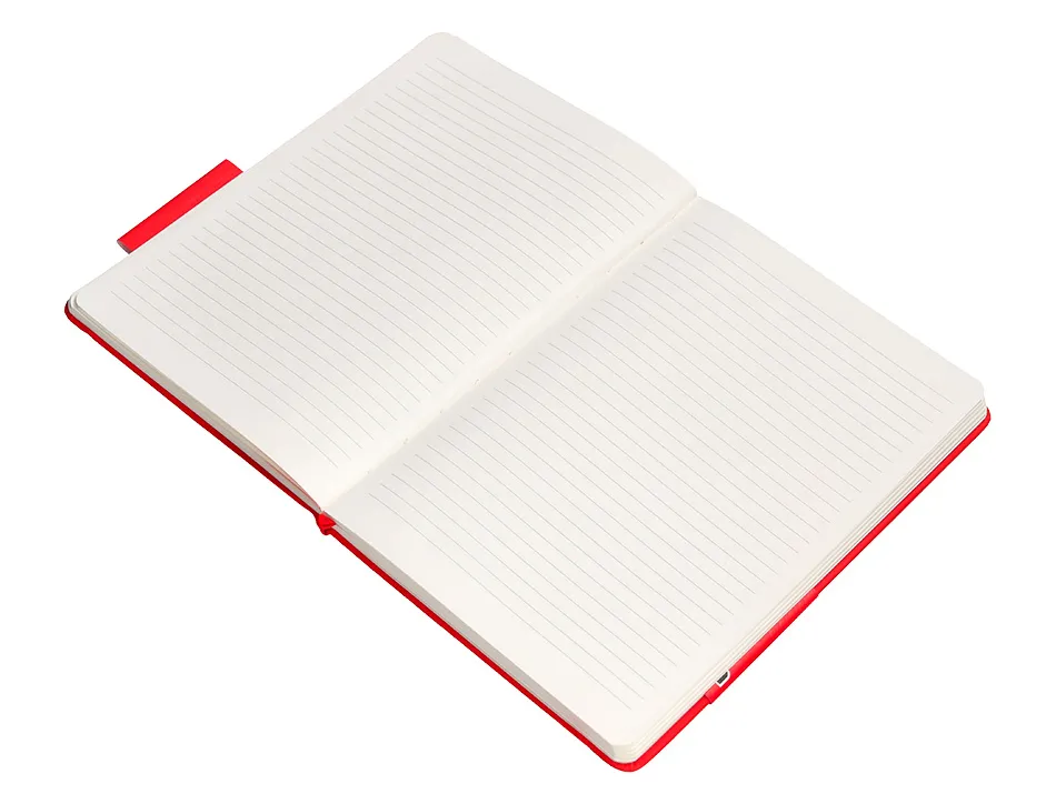 Carnet fermeture elastique antartik notes couverture rigide a4 ligne 100 feuilles 80gr fsc coloris rouge