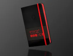 Carnet fermeture elastique rouge antartik notes couverture rigide a6 papier uni ivoire 100 feuilles 80gr fsc noir