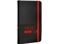 Carnet fermeture elastique rouge antartik notes couverture rigide a6 papier uni ivoire 100 feuilles 80gr fsc noir