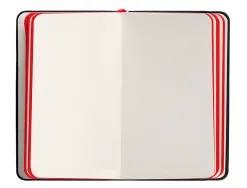 Carnet fermeture elastique rouge antartik notes couverture rigide a6 papier uni ivoire 100 feuilles 80gr fsc noir
