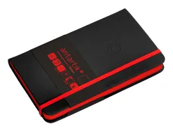 Carnet fermeture elastique rouge antartik notes couverture rigide a6 papier uni ivoire 100 feuilles 80gr fsc noir