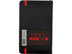 Carnet fermeture elastique rouge antartik notes couverture rigide a6 papier uni ivoire 100 feuilles 80gr fsc noir