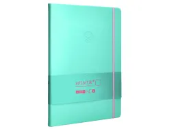 Carnet fermeture elastique rose antartik notes couverture rigide a4 papier uni ivoire 100 feuilles 80gr fsc turquoise