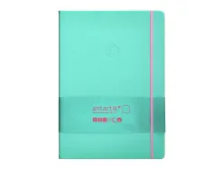 Carnet fermeture elastique rose antartik notes couverture rigide a4 papier uni ivoire 100 feuilles 80gr fsc turquoise