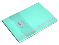 Carnet fermeture elastique rose antartik notes couverture rigide a4 papier uni ivoire 100 feuilles 80gr fsc turquoise