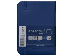 Carnet fermeture elastique antartik notes couverture rigide a7 papier uni ivoire 80feuilles 80gr fsc bleu marine