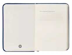 Carnet fermeture elastique antartik notes couverture rigide a7 papier uni ivoire 80feuilles 80gr fsc bleu marine