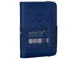 Carnet fermeture elastique antartik notes couverture rigide a7 papier uni ivoire 80feuilles 80gr fsc bleu marine