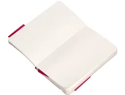 Carnet fermeture elastique antartik notes couverture souple a6 papier uni ivoire 100 feuilles 80gr fsc framboise