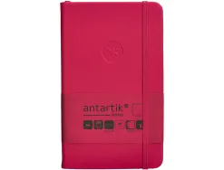 Carnet fermeture elastique antartik notes couverture rigide a6 papier uni ivoire 100 feuilles 80gr fsc framboise