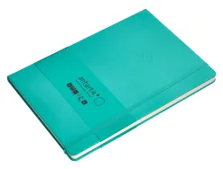 Carnet fermeture elastique antartik notes couverture rigide a4 papier uni ivoire 100 feuilles 80gr fsc turquoise