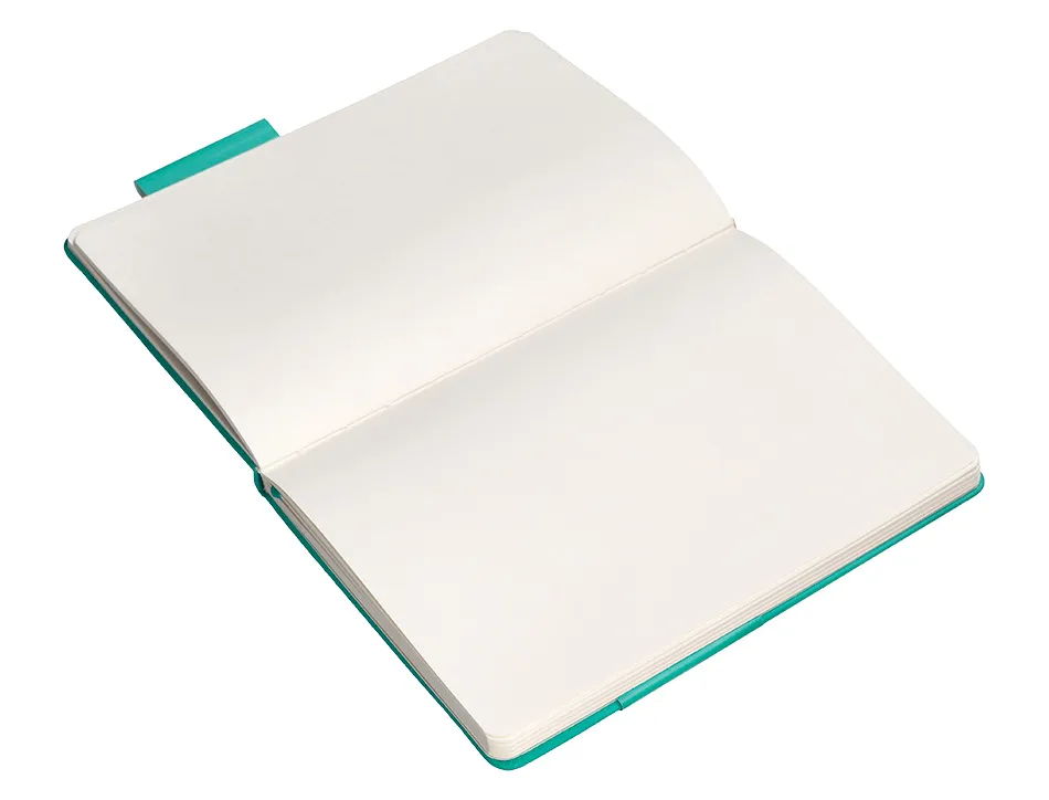 Carnet fermeture elastique antartik notes couverture rigide a4 papier uni ivoire 100 feuilles 80gr fsc turquoise