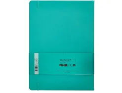 Carnet fermeture elastique antartik notes couverture rigide a4 papier uni ivoire 100 feuilles 80gr fsc turquoise