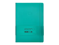 Carnet fermeture elastique antartik notes couverture rigide a4 papier uni ivoire 100 feuilles 80gr fsc turquoise