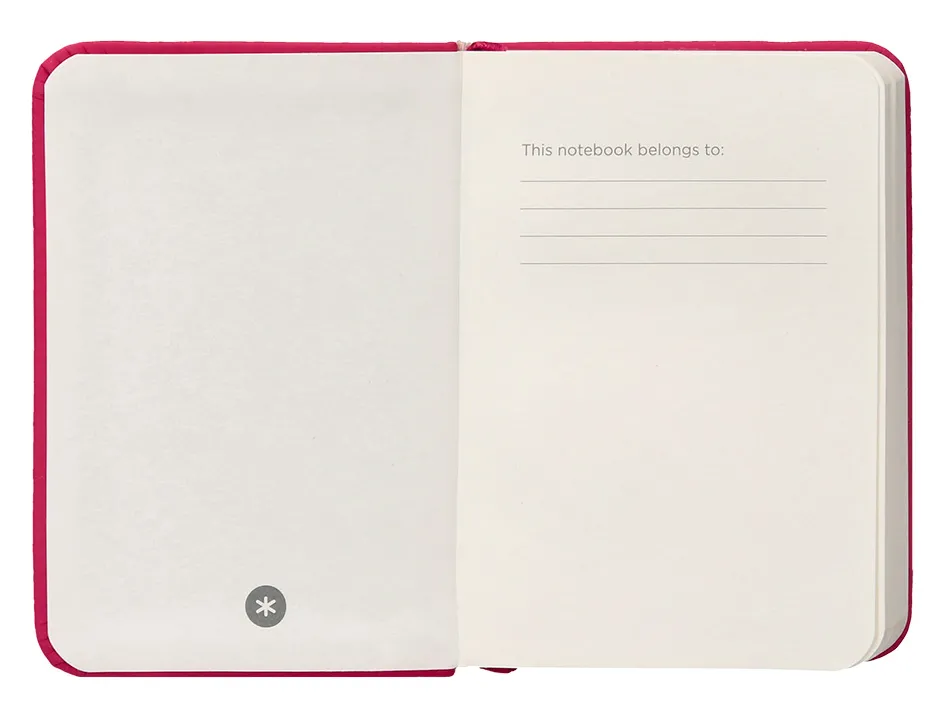 Carnet fermeture elastique antartik notes couverture rigide a7 papier uni ivoire 80feuilles 80gr fsc framboise