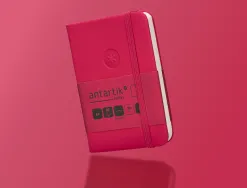 Carnet fermeture elastique antartik notes couverture rigide a7 papier uni ivoire 80feuilles 80gr fsc framboise