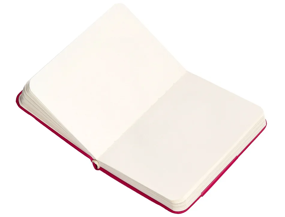 Carnet fermeture elastique antartik notes couverture rigide a7 papier uni ivoire 80feuilles 80gr fsc framboise