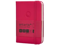 Carnet fermeture elastique antartik notes couverture rigide a7 papier uni ivoire 80feuilles 80gr fsc framboise