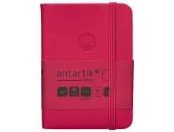 Carnet fermeture elastique antartik notes couverture rigide a7 papier uni ivoire 80feuilles 80gr fsc framboise