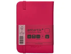 Carnet fermeture elastique antartik notes couverture rigide a7 papier uni ivoire 80feuilles 80gr fsc framboise