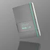 Carnet fermeture elastique turquoise antartik notes couverture rigide a5 papier uni ivoire 100 feuilles 80gr fsc gris