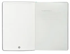 Carnet fermeture elastique turquoise antartik notes couverture rigide a5 papier uni ivoire 100 feuilles 80gr fsc gris