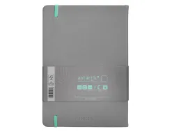 Carnet fermeture elastique turquoise antartik notes couverture rigide a5 papier uni ivoire 100 feuilles 80gr fsc gris
