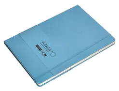 Carnet fermeture elastique antartik notes couverture rigide a4 papier uni ivoire 100 feuilles 80gr fsc bleu ciel