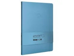 Carnet fermeture elastique antartik notes couverture rigide a4 papier uni ivoire 100 feuilles 80gr fsc bleu ciel
