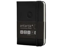 Carnet fermeture elastique antartik notes couverture rigide a7 papier uni ivoire 80 feuilles 80gr fsc coloris noir
