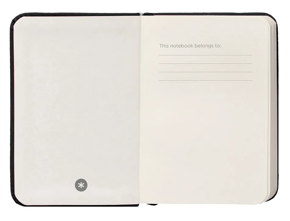 Carnet fermeture elastique antartik notes couverture rigide a7 papier uni ivoire 80 feuilles 80gr fsc coloris noir