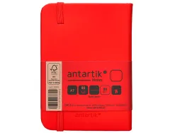 Carnet fermeture elastique antartik notes couverture rigide a7 papier uni ivoire 80 feuilles 80gr fsc coloris rouge