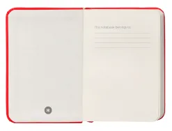 Carnet fermeture elastique antartik notes couverture rigide a7 papier uni ivoire 80 feuilles 80gr fsc coloris rouge