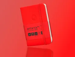 Carnet fermeture elastique antartik notes couverture rigide a7 papier uni ivoire 80 feuilles 80gr fsc coloris rouge