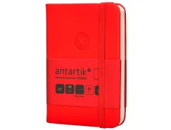 Carnet fermeture elastique antartik notes couverture rigide a7 papier uni ivoire 80 feuilles 80gr fsc coloris rouge
