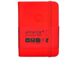 Carnet fermeture elastique antartik notes couverture rigide a7 papier uni ivoire 80 feuilles 80gr fsc coloris rouge