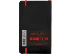 Carnet fermeture elastique rouge antartik notes couverture souple a6 ligne 100feuilles 80gr fsc coloris noir