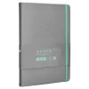 Carnet fermeture elastique turquoise antartik notes couverture rigide a5 ligne 100feuilles 80gr fsc coloris gris
