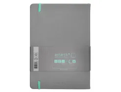 Carnet fermeture elastique turquoise antartik notes couverture rigide a5 ligne 100feuilles 80gr fsc coloris gris