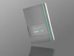 Carnet fermeture elastique turquoise antartik notes couverture rigide a5 ligne 100feuilles 80gr fsc coloris gris